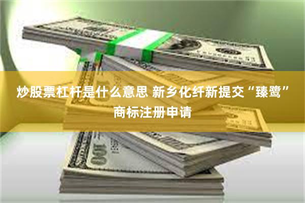 炒股票杠杆是什么意思 新乡化纤新提交“臻鹭”商标注册申请